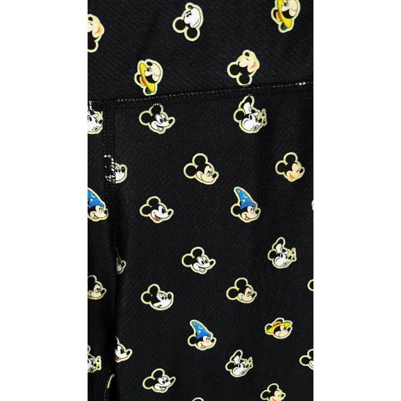 Terez Disney The Many Faces of Mickey Mouse Tall Band Black Medium Leggings AOP - Picture 4 of 6